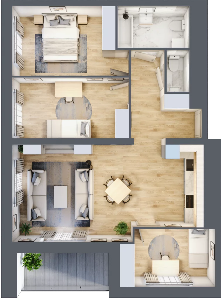 4 pokoje, mieszkanie 80,14 m², piętro 10, oferta nr L2/10/87, Legnicka Vita, Wrocław, Gądów-Popowice Południowe, Popowice, ul. Legnicka 52 A
