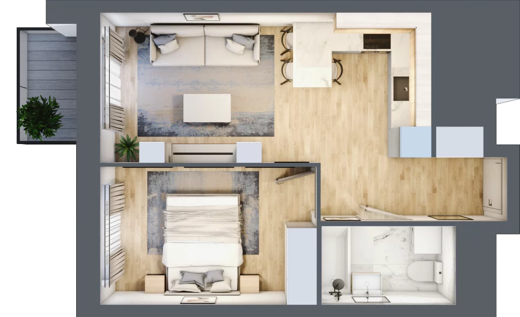 2 pokoje, mieszkanie 39,07 m², piętro 10, oferta nr L2/10/88, Legnicka Vita, Wrocław, Gądów-Popowice Południowe, Popowice, ul. Legnicka 52 A