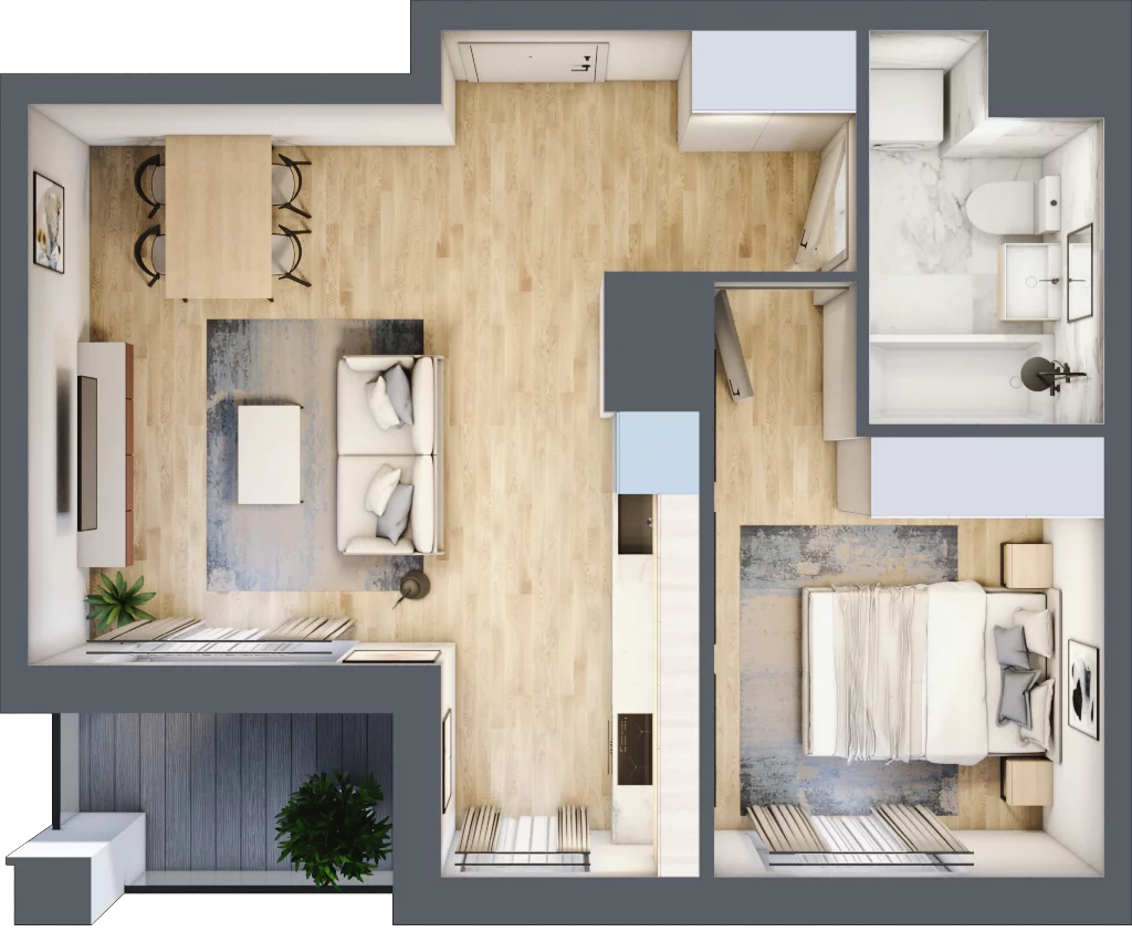 2 pokoje, mieszkanie 40,14 m², piętro 10, oferta nr A/10/121 , Unii Lubelskiej Vita, Poznań, Nowe Miasto, Starołęka, ul. Unii Lubelskiej 10