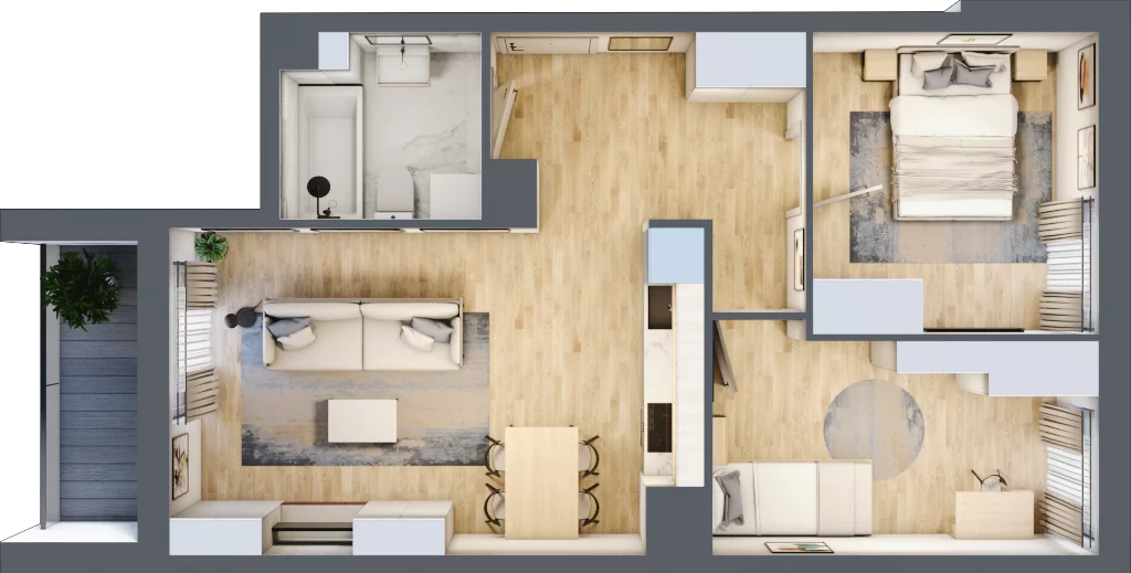 3 pokoje, mieszkanie 52,88 m², piętro 3, oferta nr D/03/220, Unii Lubelskiej Vita, Poznań, Nowe Miasto, Starołęka, ul. Unii Lubelskiej 10