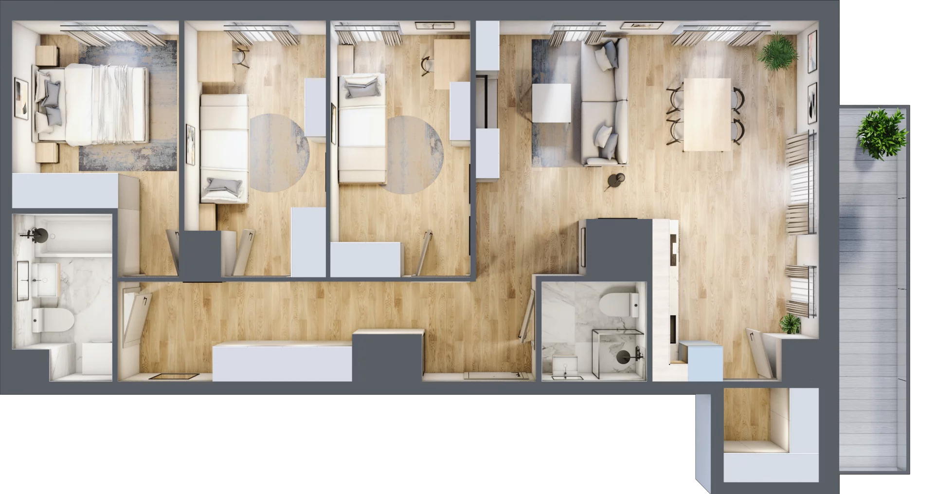 4 pokoje, mieszkanie 82,31 m², piętro 7, oferta nr D/07/250, Unii Lubelskiej Vita, Poznań, Nowe Miasto, Starołęka, ul. Unii Lubelskiej 10