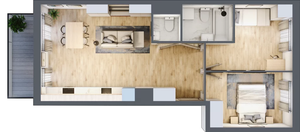 3 pokoje, mieszkanie 55,83 m², piętro 3, oferta nr E/03/267 , Unii Lubelskiej Vita, Poznań, Nowe Miasto, Starołęka, ul. Unii Lubelskiej 10