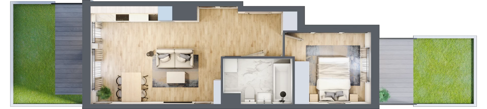 2 pokoje, mieszkanie 42,93 m², parter, oferta nr E/00/256 , Unii Lubelskiej Vita, Poznań, Nowe Miasto, Starołęka, ul. Unii Lubelskiej 10