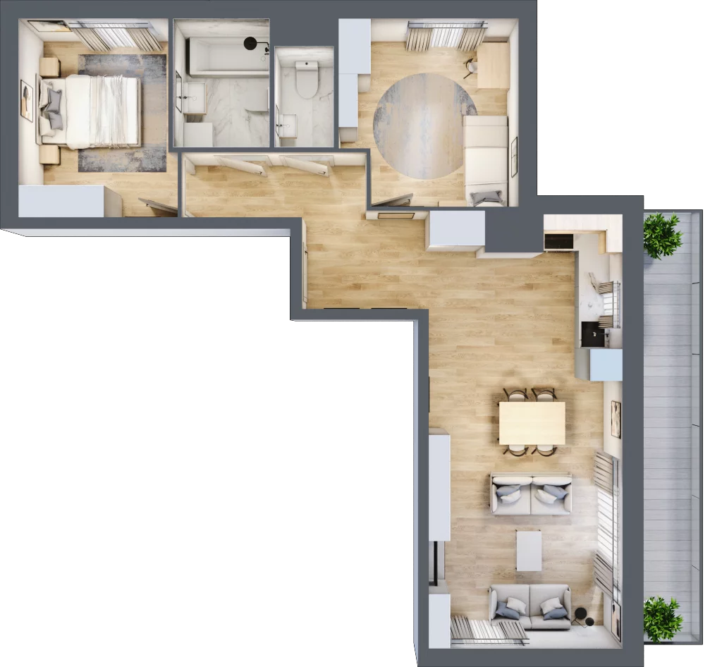 3 pokoje, mieszkanie 66,18 m², piętro 8, oferta nr A/08/096, Unii Lubelskiej Vita, Poznań, Nowe Miasto, Starołęka, ul. Unii Lubelskiej 10