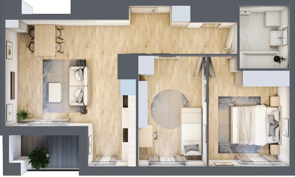 3 pokoje, mieszkanie 56,96 m², piętro 11, oferta nr A/11/132 , Unii Lubelskiej Vita, Poznań, Nowe Miasto, Starołęka, ul. Unii Lubelskiej 10