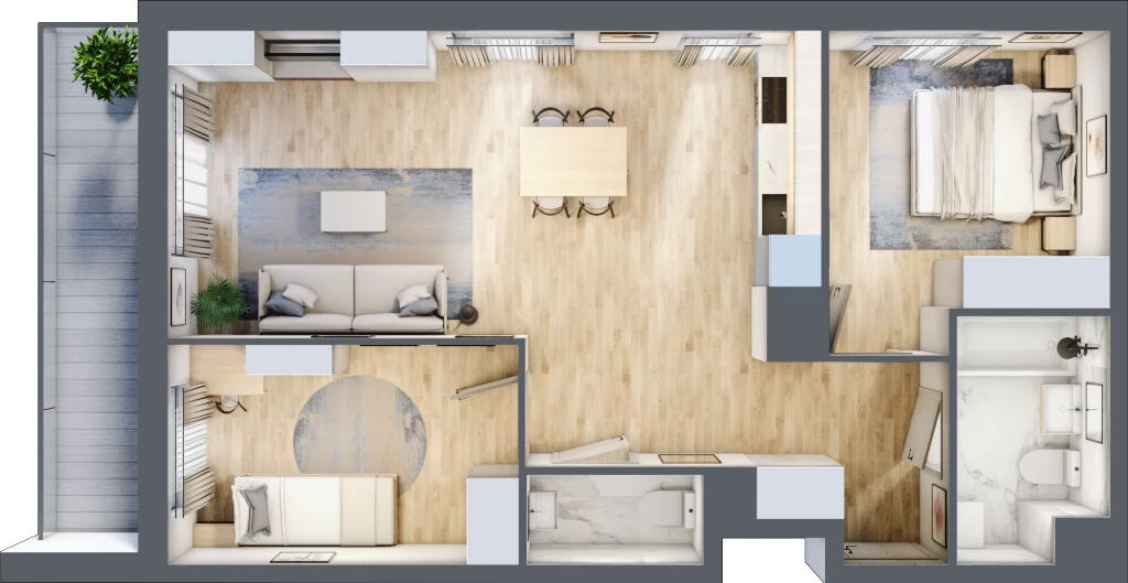 3 pokoje, mieszkanie 63,76 m², piętro 8, oferta nr D/08/254, Unii Lubelskiej Vita, Poznań, Nowe Miasto, Starołęka, ul. Unii Lubelskiej 10