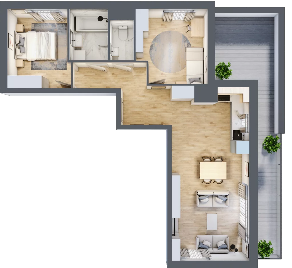 3 pokoje, mieszkanie 66,18 m², piętro 7, oferta nr A/07/083, Unii Lubelskiej Vita, Poznań, Nowe Miasto, Starołęka, ul. Unii Lubelskiej 10