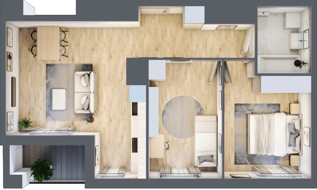 3 pokoje, mieszkanie 56,96 m², piętro 12, oferta nr A/12/141, Unii Lubelskiej Vita, Poznań, Nowe Miasto, Starołęka, ul. Unii Lubelskiej 10