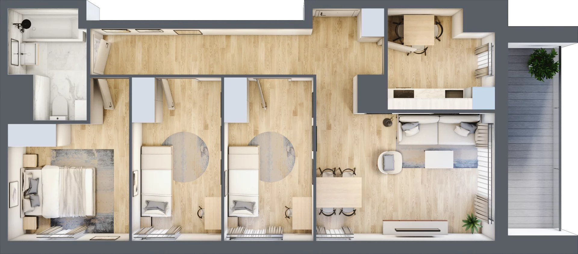 4 pokoje, mieszkanie 72,24 m², piętro 12, oferta nr A/12/140, Unii Lubelskiej Vita, Poznań, Nowe Miasto, Starołęka, ul. Unii Lubelskiej 10