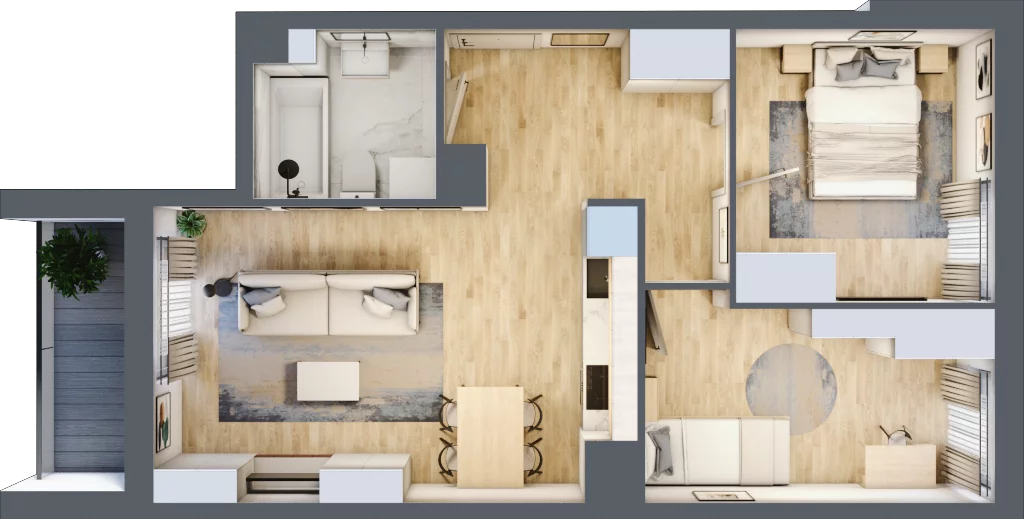 3 pokoje, mieszkanie 52,88 m², piętro 5, oferta nr D/05/234 , Unii Lubelskiej Vita, Poznań, Nowe Miasto, Starołęka, ul. Unii Lubelskiej 10