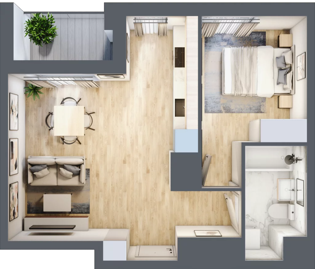 2 pokoje, mieszkanie 40,31 m², piętro 9, oferta nr A/09/116, Unii Lubelskiej Vita, Poznań, Nowe Miasto, Starołęka, ul. Unii Lubelskiej 10