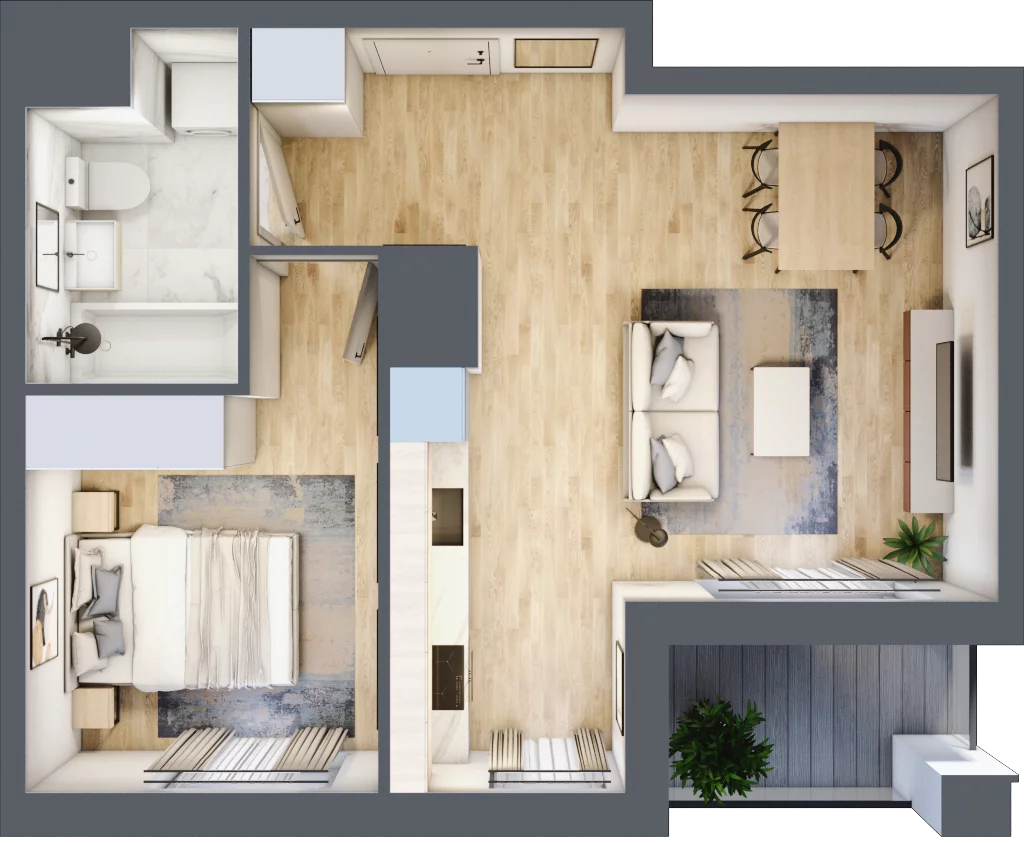 2 pokoje, mieszkanie 40,17 m², piętro 10, oferta nr A/10/122 , Unii Lubelskiej Vita, Poznań, Nowe Miasto, Starołęka, ul. Unii Lubelskiej 10