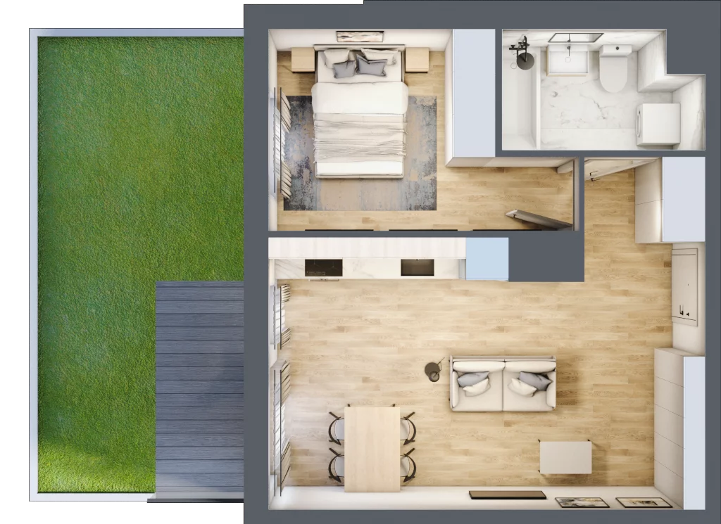 2 pokoje, mieszkanie 40,17 m², parter, oferta nr D/00/205, Unii Lubelskiej Vita, Poznań, Nowe Miasto, Starołęka, ul. Unii Lubelskiej 10