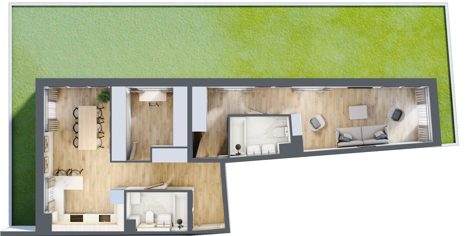 3 pokoje, mieszkanie 73,11 m², parter, oferta nr A05, Traugutta Vita, Wrocław, Przedmieście Oławskie, ul. Generała Romualda Traugutta 103