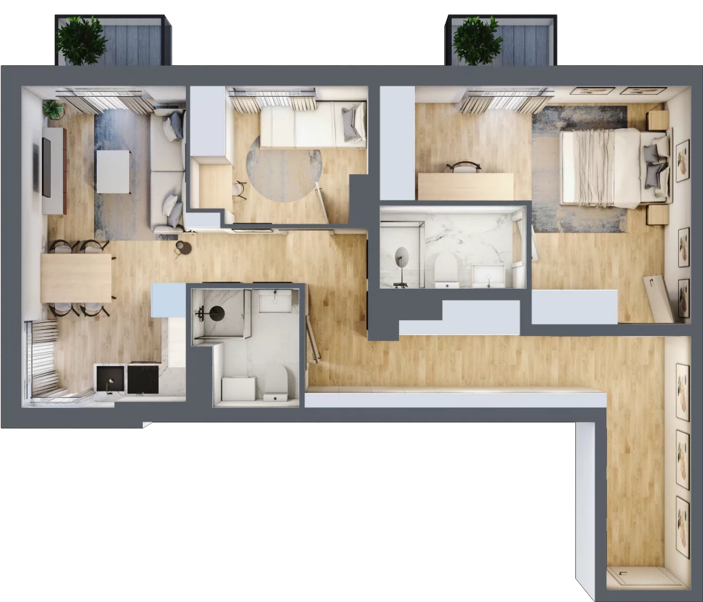 3 pokoje, mieszkanie 64,37 m², piętro 1, oferta nr A13, Traugutta Vita, Wrocław, Przedmieście Oławskie, ul. Generała Romualda Traugutta 103