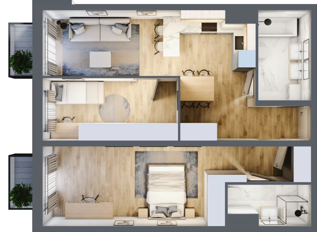 3 pokoje, mieszkanie 65,65 m², piętro 1, oferta nr A17, Traugutta Vita, Wrocław, Przedmieście Oławskie, ul. Generała Romualda Traugutta 103