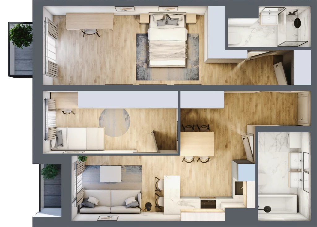 3 pokoje, mieszkanie 63,37 m², piętro 1, oferta nr A18, Traugutta Vita, Wrocław, Przedmieście Oławskie, ul. Generała Romualda Traugutta 103