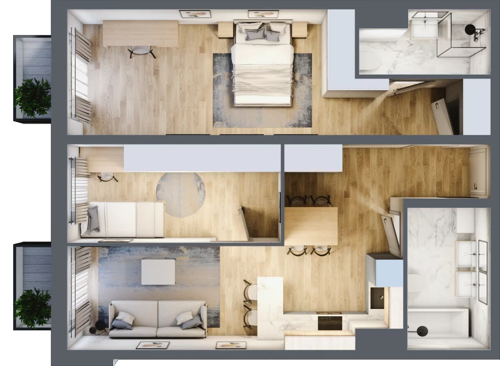3 pokoje, mieszkanie 65,65 m², piętro 2, oferta nr A30, Traugutta Vita, Wrocław, Przedmieście Oławskie, ul. Generała Romualda Traugutta 103