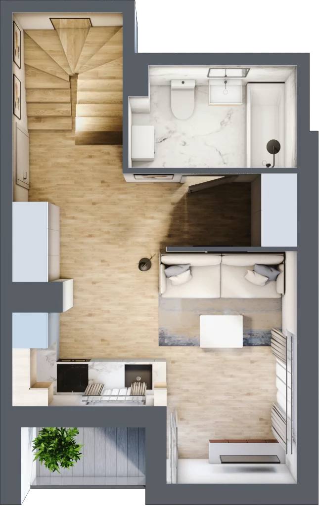 2 pokoje, mieszkanie 50,08 m², piętro 3, oferta nr A32, Traugutta Vita, Wrocław, Przedmieście Oławskie, ul. Generała Romualda Traugutta 103