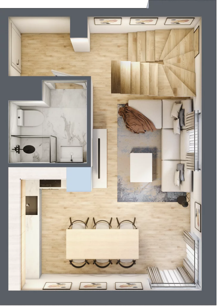 2 pokoje, mieszkanie 46,50 m², piętro 3, oferta nr A33, Traugutta Vita, Wrocław, Przedmieście Oławskie, ul. Generała Romualda Traugutta 103