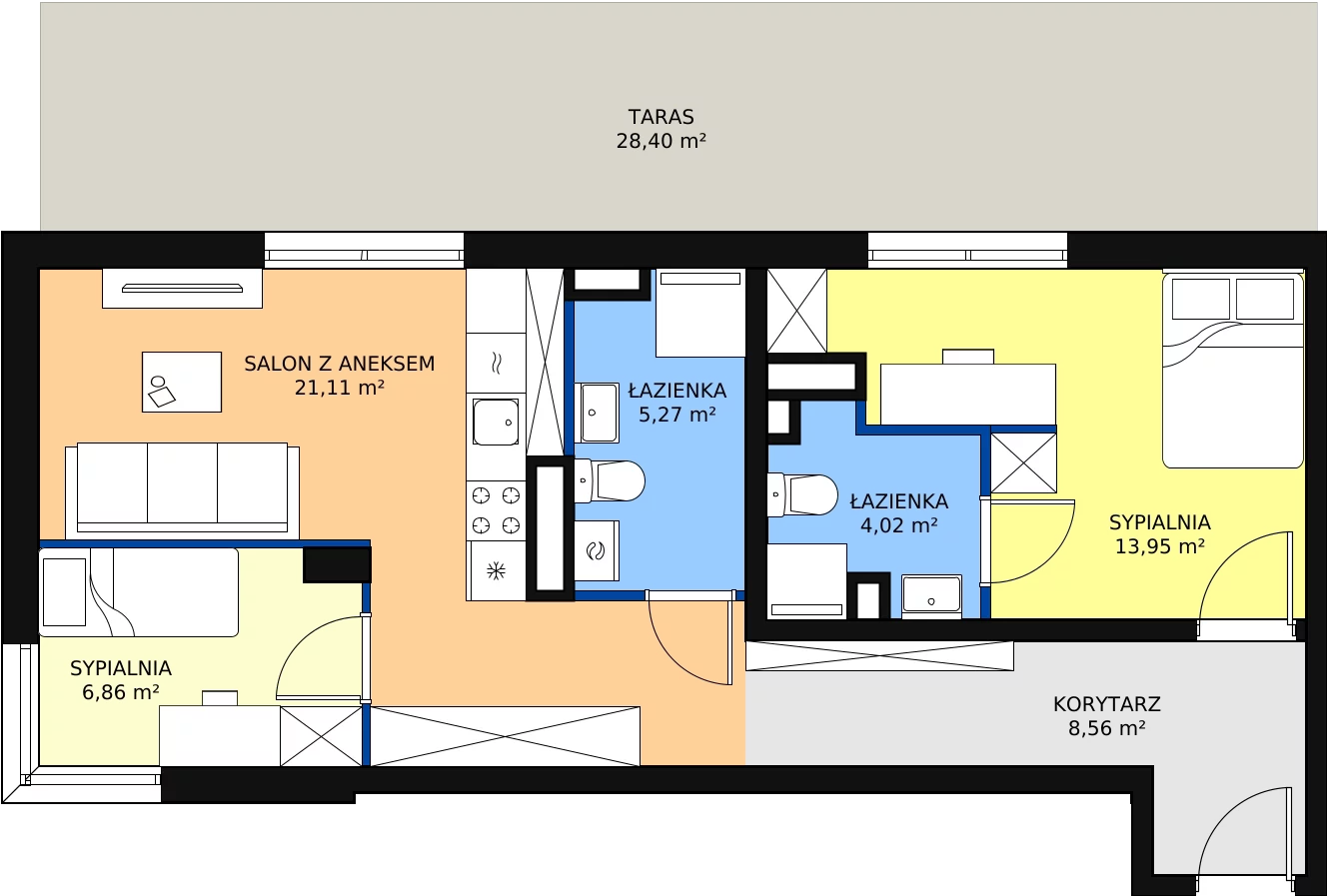 Zalety mieszkania 59.77 m², A36
