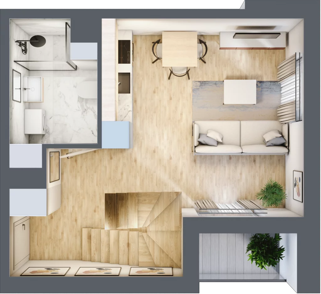 2 pokoje, mieszkanie 51,29 m², piętro 3, oferta nr A39, Traugutta Vita, Wrocław, Przedmieście Oławskie, ul. Generała Romualda Traugutta 103
