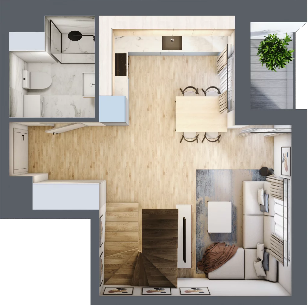 2 pokoje, mieszkanie 52,76 m², piętro 3, oferta nr A40, Traugutta Vita, Wrocław, Przedmieście Oławskie, ul. Generała Romualda Traugutta 103