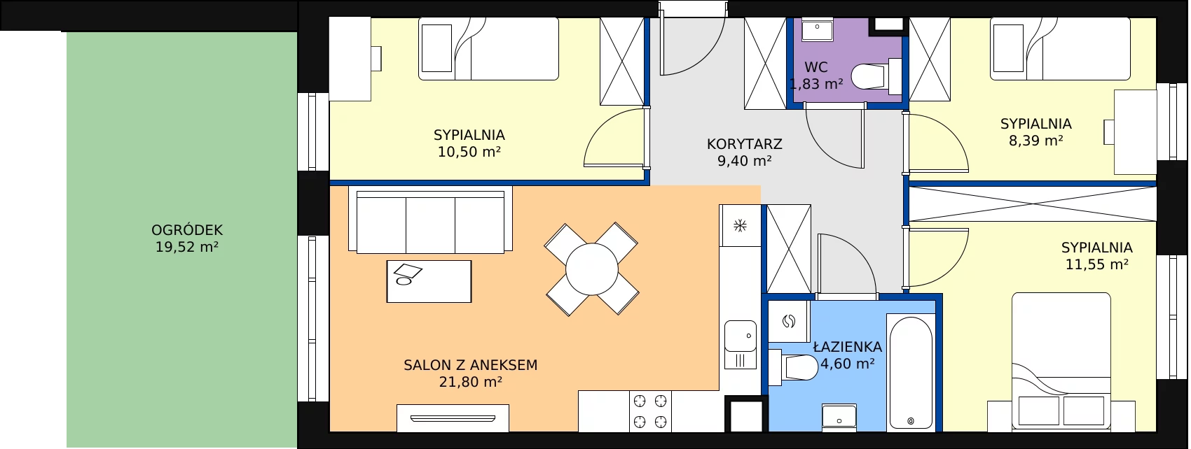 Zalety mieszkania 68.07 m², C1/C/06