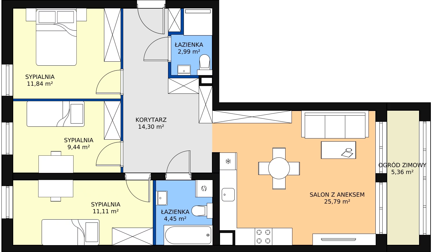 Zalety mieszkania 85.28 m², C1/B/13
