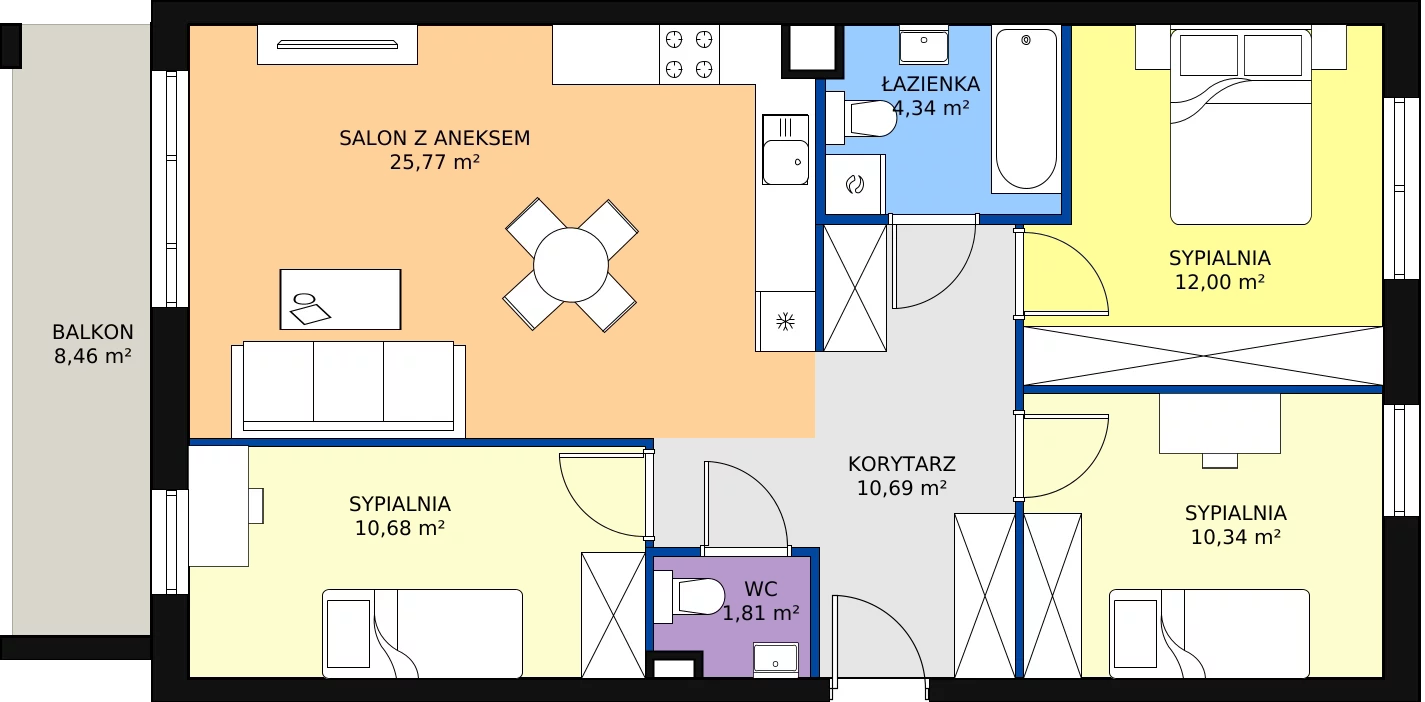 Zalety mieszkania 75.63 m², C2/G/10