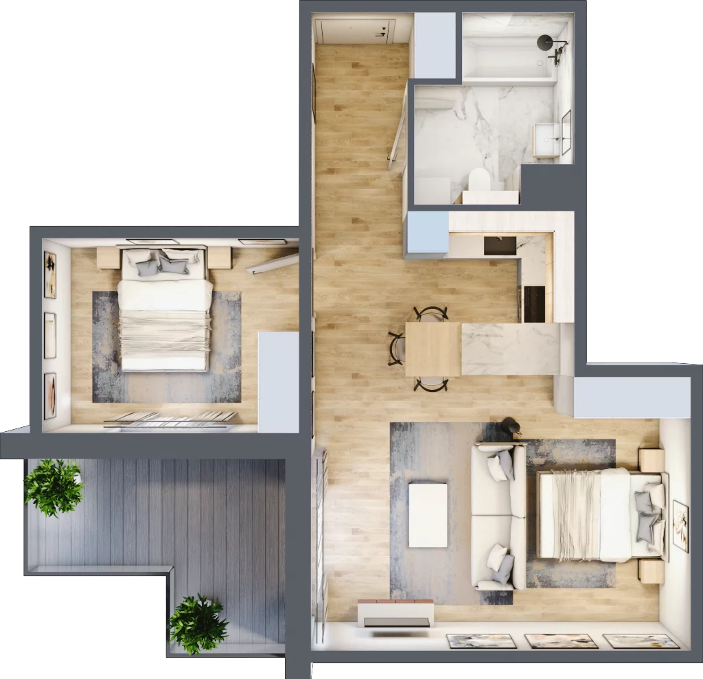 2 pokoje, mieszkanie 51,19 m², piętro 4, oferta nr A.109, Żabiniec Vita, Kraków, Krowodrza, ul. Żabiniec 56