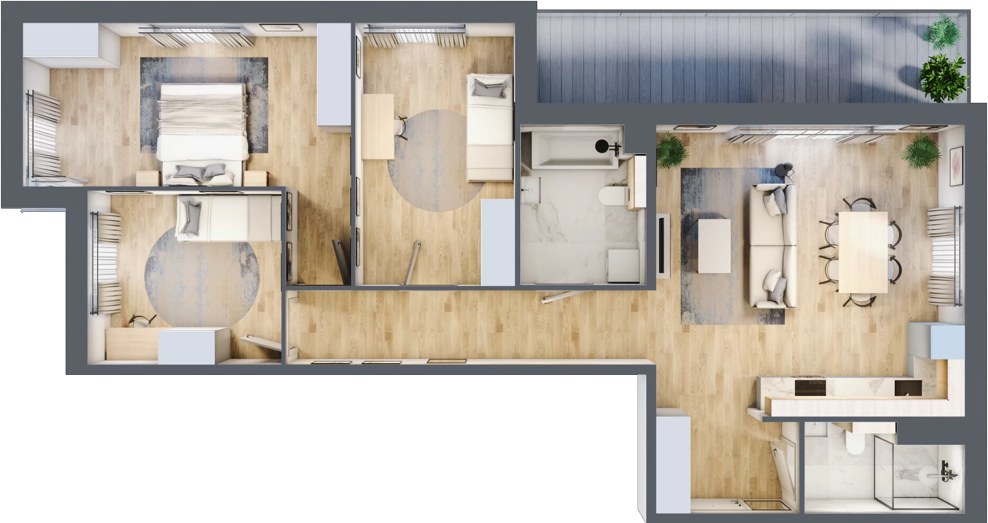 3 pokoje, mieszkanie 69,30 m², piętro 2, oferta nr A.022, Żabiniec Vita, Kraków, Krowodrza, ul. Żabiniec 56