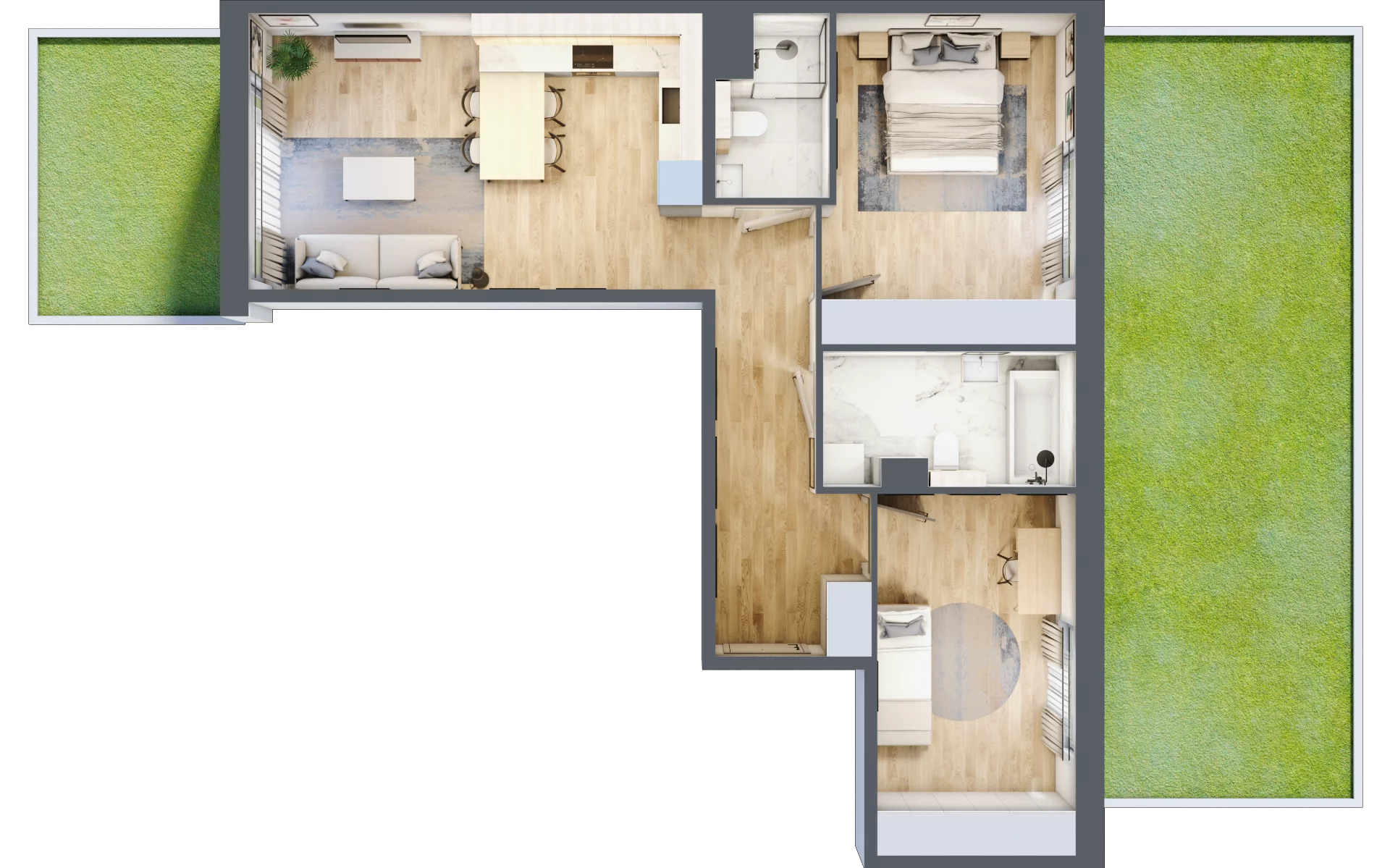 3 pokoje, mieszkanie 69,28 m², parter, oferta nr A.048, Żabiniec Vita, Kraków, Krowodrza, ul. Żabiniec 56