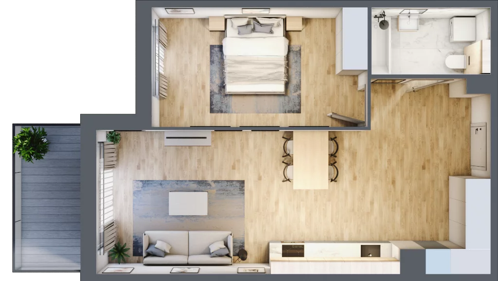 2 pokoje, mieszkanie 52,69 m², piętro 4, oferta nr A.119, Żabiniec Vita, Kraków, Krowodrza, ul. Żabiniec 56