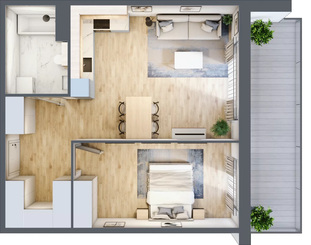 2 pokoje, mieszkanie 51,45 m², piętro 1, oferta nr A.071, Żabiniec Vita, Kraków, Krowodrza, ul. Żabiniec 56