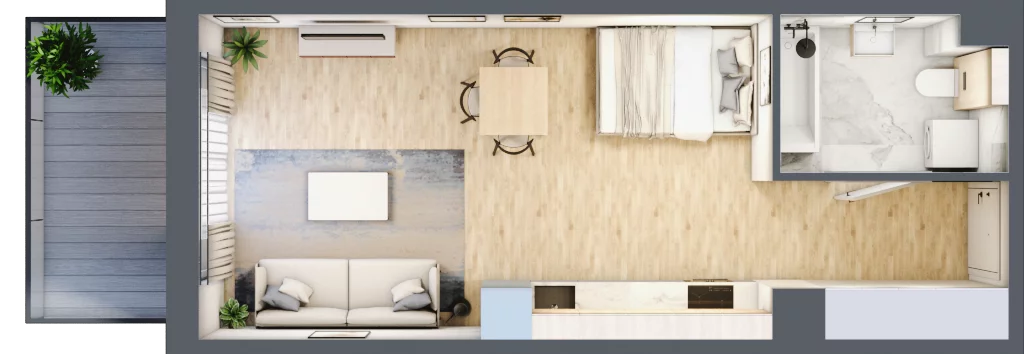 1 pokój, mieszkanie 33,31 m², piętro 4, oferta nr A.118, Żabiniec Vita, Kraków, Krowodrza, ul. Żabiniec 56