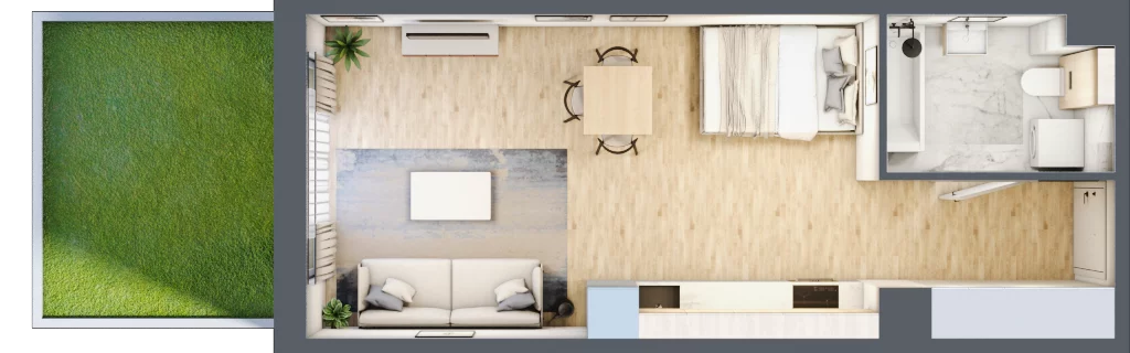 1 pokój, mieszkanie 33,31 m², parter, oferta nr A.060, Żabiniec Vita, Kraków, Krowodrza, ul. Żabiniec 56