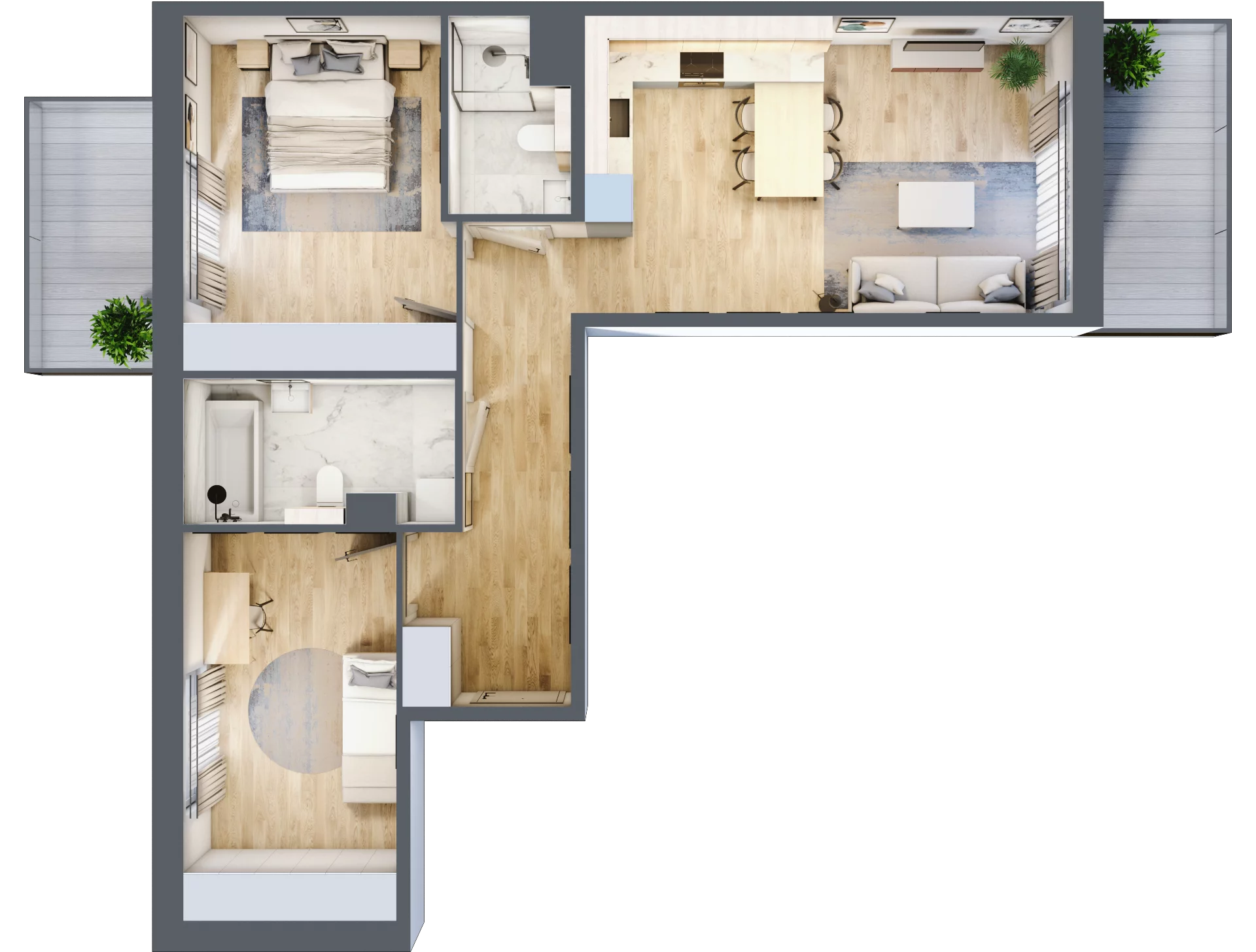 3 pokoje, mieszkanie 69,30 m², piętro 1, oferta nr A.010, Żabiniec Vita, Kraków, Krowodrza, ul. Żabiniec 56