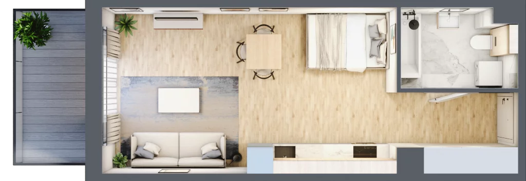 1 pokój, mieszkanie 33,31 m², piętro 2, oferta nr A.090, Żabiniec Vita, Kraków, Krowodrza, ul. Żabiniec 56