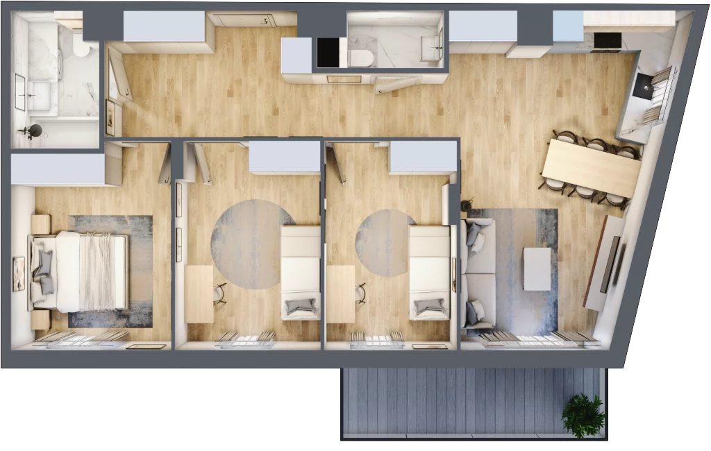 4 pokoje, mieszkanie 80,83 m², piętro 1, oferta nr 108/8, Aleje Praskie VIII, Warszawa, Praga Południe, Kamionek, ul. Podskarbińska