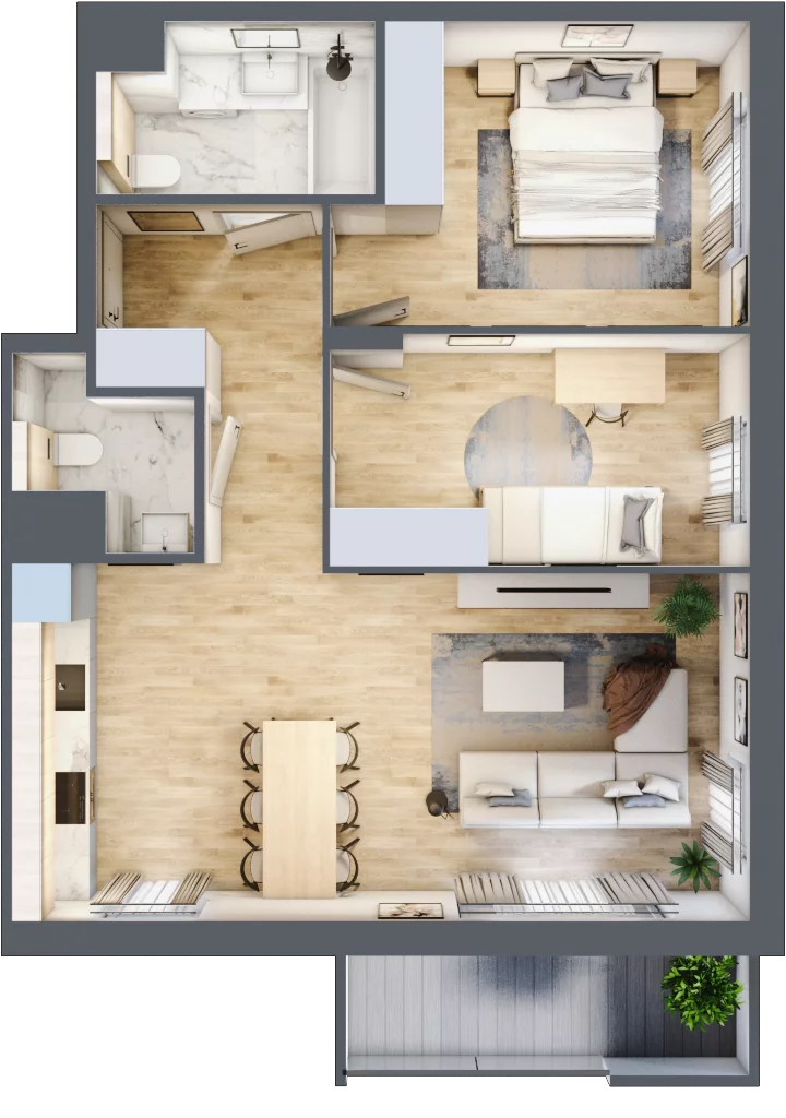 3 pokoje, mieszkanie 63,86 m², piętro 4, oferta nr 134/8, Aleje Praskie VIII, Warszawa, Praga Południe, Kamionek, ul. Podskarbińska