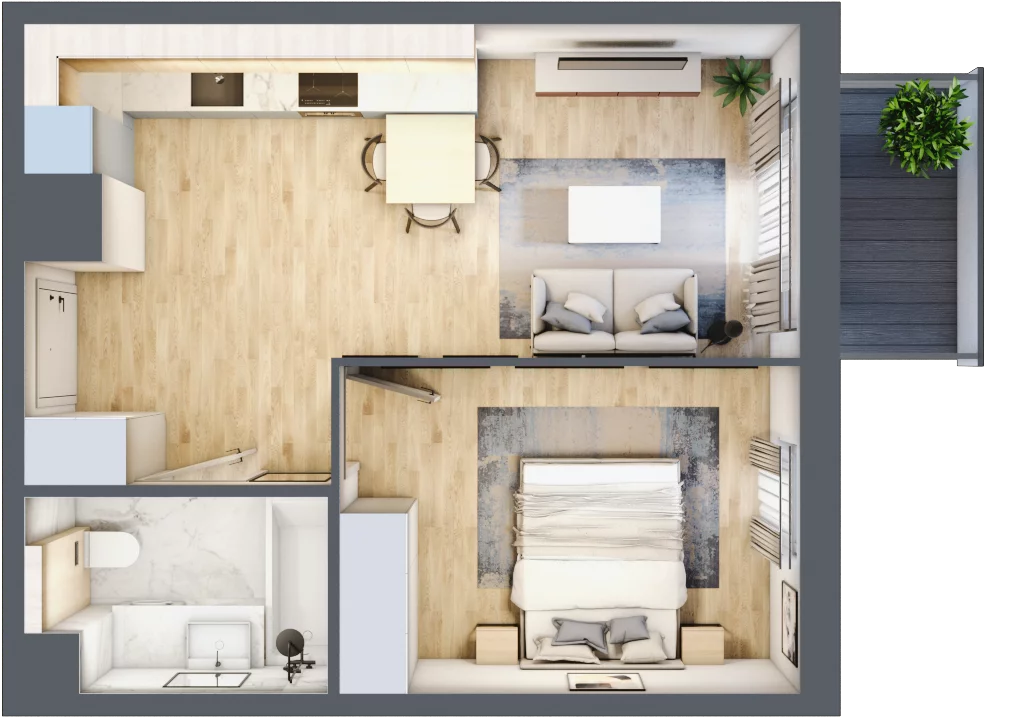 2 pokoje, mieszkanie 39,07 m², piętro 2, oferta nr 021/8, Aleje Praskie VIII, Warszawa, Praga Południe, Kamionek, ul. Podskarbińska
