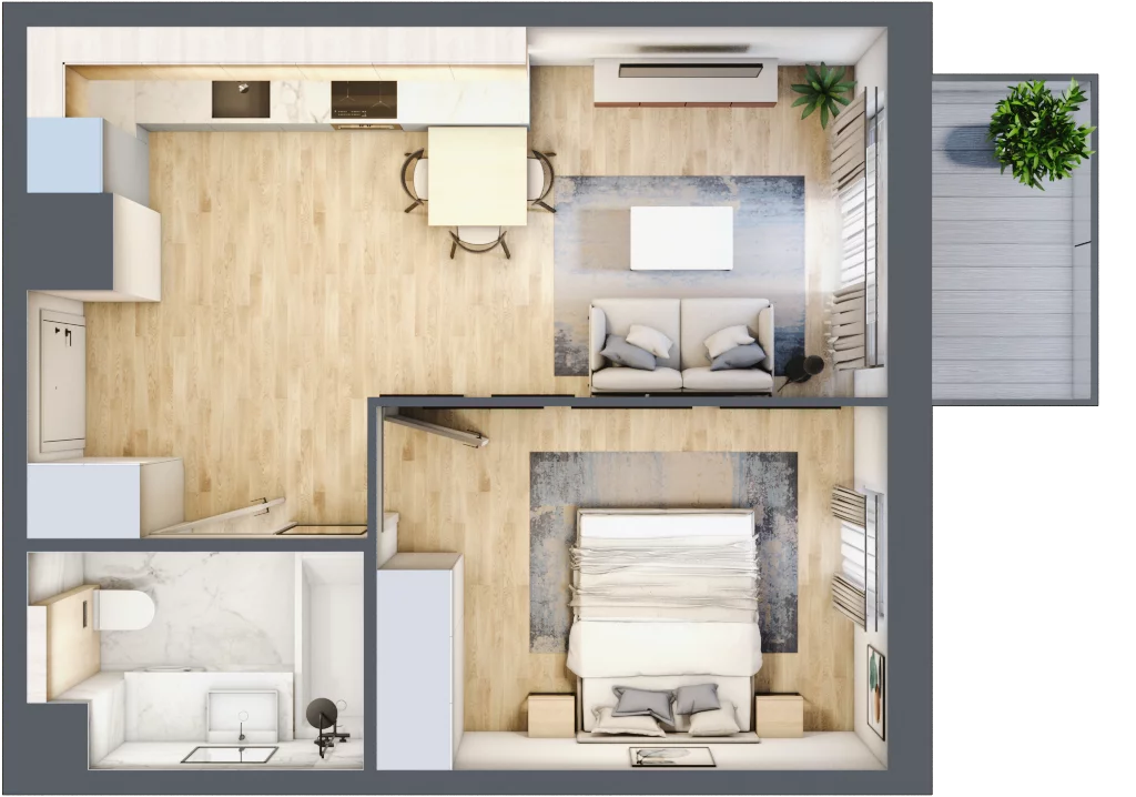 2 pokoje, mieszkanie 39,07 m², piętro 1, oferta nr 011/8, Aleje Praskie VIII, Warszawa, Praga Południe, Kamionek, ul. Podskarbińska