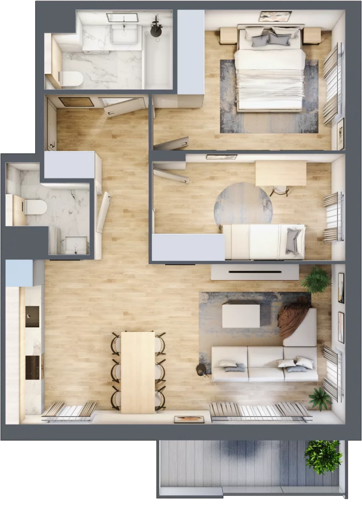 3 pokoje, mieszkanie 63,86 m², piętro 3, oferta nr 126/8, Aleje Praskie VIII, Warszawa, Praga Południe, Kamionek, ul. Podskarbińska