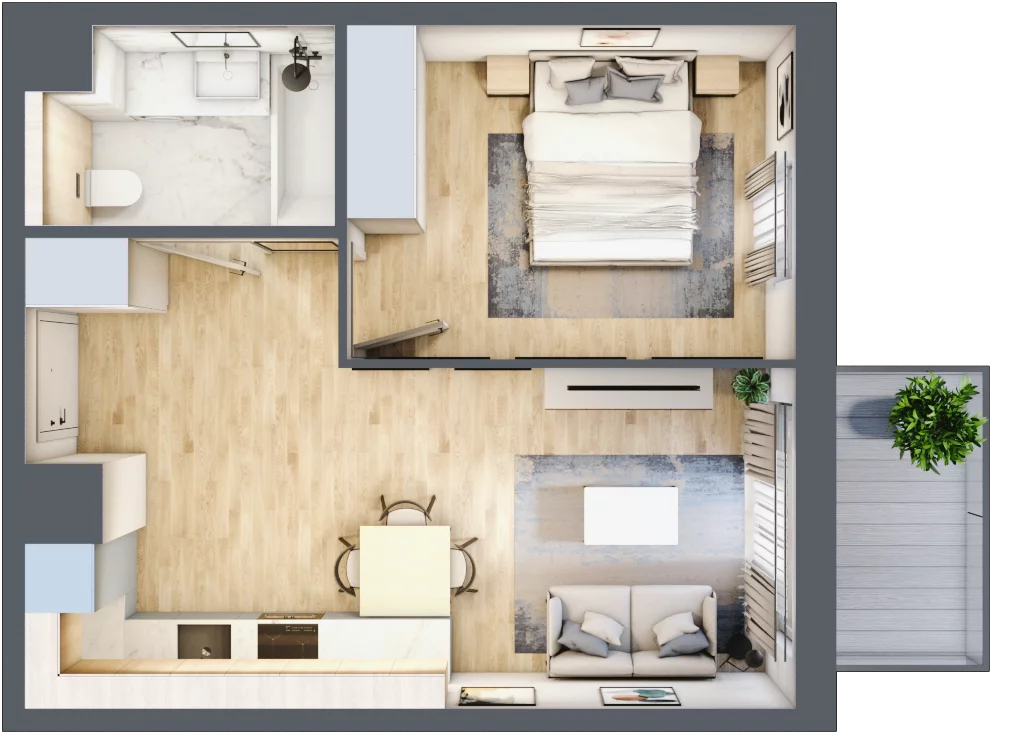 2 pokoje, mieszkanie 38,36 m², piętro 1, oferta nr 109/8, Aleje Praskie VIII, Warszawa, Praga Południe, Kamionek, ul. Podskarbińska