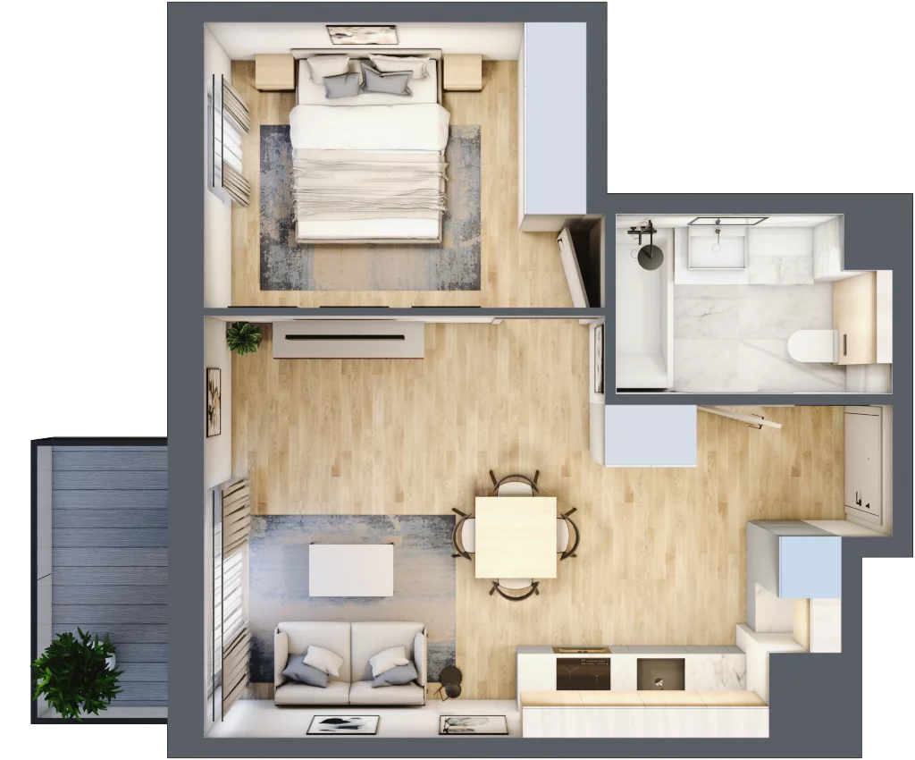 2 pokoje, mieszkanie 38,26 m², piętro 1, oferta nr 113/8, Aleje Praskie VIII, Warszawa, Praga Południe, Kamionek, ul. Podskarbińska