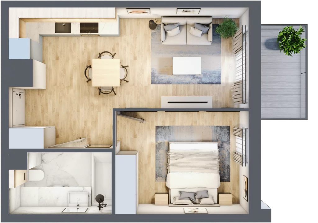 2 pokoje, mieszkanie 39,26 m², piętro 1, oferta nr 010/8, Aleje Praskie VIII, Warszawa, Praga Południe, Kamionek, ul. Podskarbińska