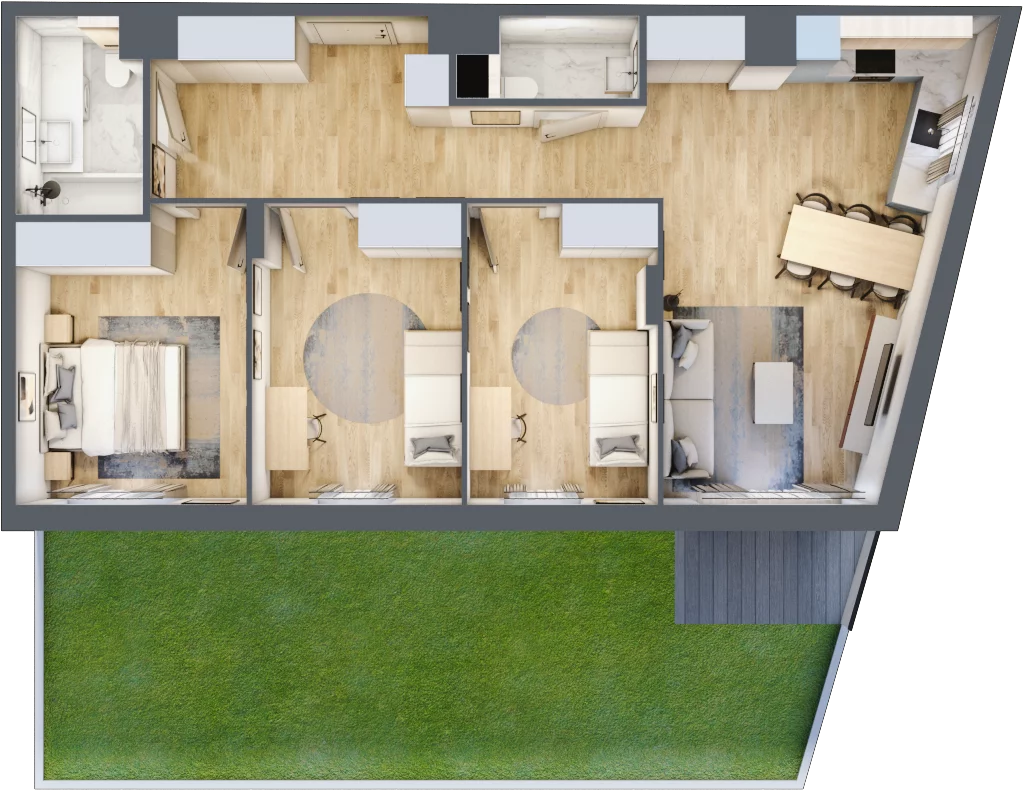 4 pokoje, mieszkanie 80,82 m², parter, oferta nr 102/8, Aleje Praskie VIII, Warszawa, Praga Południe, Kamionek, ul. Podskarbińska
