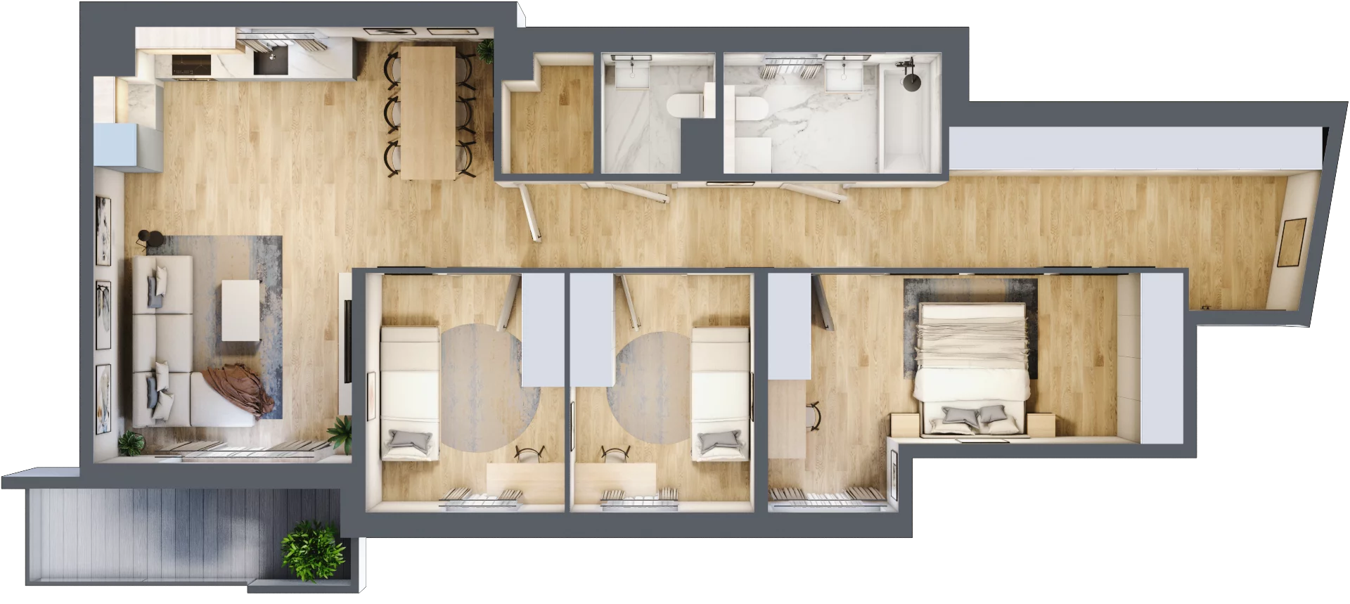 4 pokoje, mieszkanie 91,46 m², piętro 3, oferta nr 083/8, Aleje Praskie VIII, Warszawa, Praga Południe, Kamionek, ul. Podskarbińska
