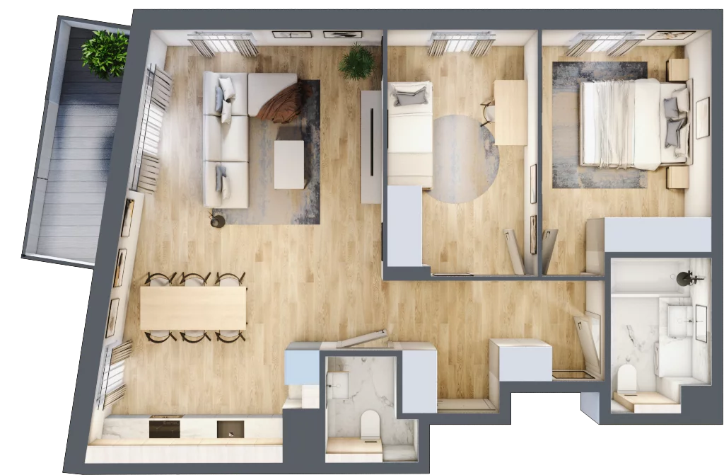 3 pokoje, mieszkanie 69,68 m², piętro 2, oferta nr 119/8, Aleje Praskie VIII, Warszawa, Praga Południe, Kamionek, ul. Podskarbińska